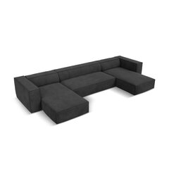 Шестиместный угловой диван Agawa, 375x173x68 см, темно-серый цена и информация | Угловые диваны | pigu.lt