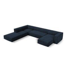 Šešiavietė kairinė sofa Agawa, 365x270x68 cm, tamsiai mėlyna kaina ir informacija | Minkšti kampai | pigu.lt