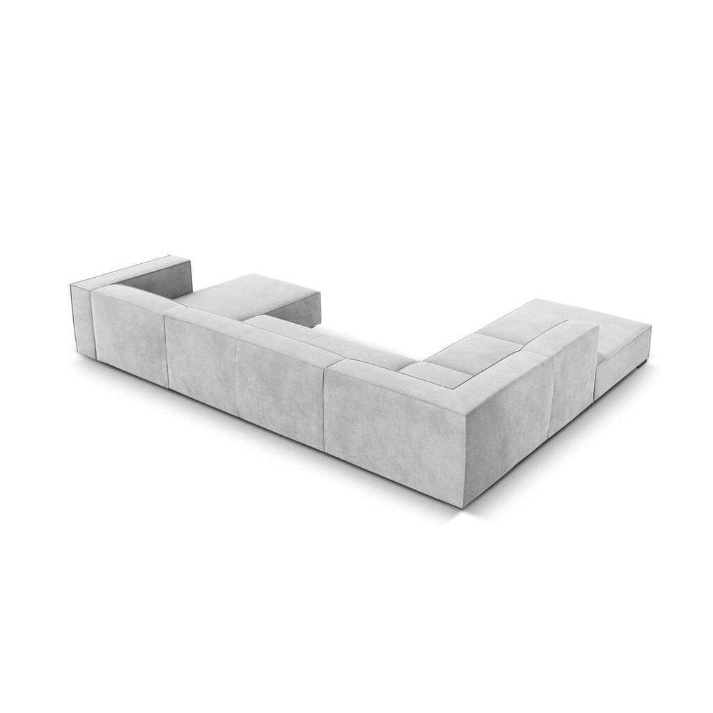 Šešiavietė kairinė sofa Agawa, 365x270x68 cm, šviesiai pilka kaina ir informacija | Minkšti kampai | pigu.lt