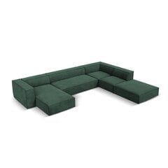 Шестиместный правосторонний диван Agawa, 365x270x68 см, зеленый цена и информация | Угловые диваны | pigu.lt