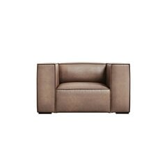 Кожаное кресло Agawa, 113x95x68 см, бежевое цена и информация | Кресла в гостиную | pigu.lt