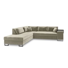 Kairinė kampinė sofa Velvet Dolomite XL, 277x220x74 cm, smėlio kaina ir informacija | Minkšti kampai | pigu.lt
