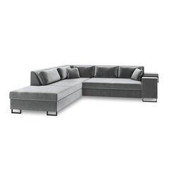 Kairinė kampinė sofa Velvet Dolomite XL, 277x220x74 cm, pilka kaina ir informacija | Minkšti kampai | pigu.lt