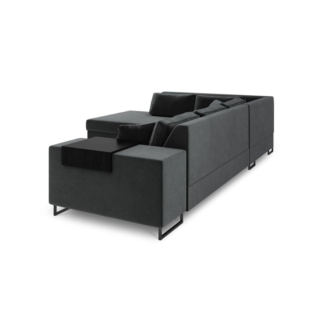 Kairinė kampinė sofa Velvet Dolomite XL, 277x220x74 cm, tamsiai pilka kaina ir informacija | Minkšti kampai | pigu.lt