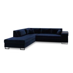 Левосторонний угловой диван Velvet Dolomite XL, 277x220x74 см, темно-синий цена и информация | Угловые диваны | pigu.lt