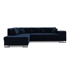 Левосторонний угловой диван Velvet Dolomite XL, 277x220x74 см, темно-синий цена и информация | Угловые диваны | pigu.lt
