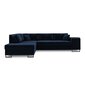 Kairinė kampinė sofa Velvet Dolomite XL, 277x220x74 cm, tamsiai mėlyna kaina ir informacija | Minkšti kampai | pigu.lt