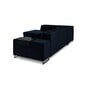 Kairinė kampinė sofa Velvet Dolomite XL, 277x220x74 cm, tamsiai mėlyna kaina ir informacija | Minkšti kampai | pigu.lt