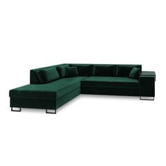 Левосторонний угловой диван Velvet Dolomite XL, 277x220x74 см, зеленый цена и информация | Угловые диваны | pigu.lt