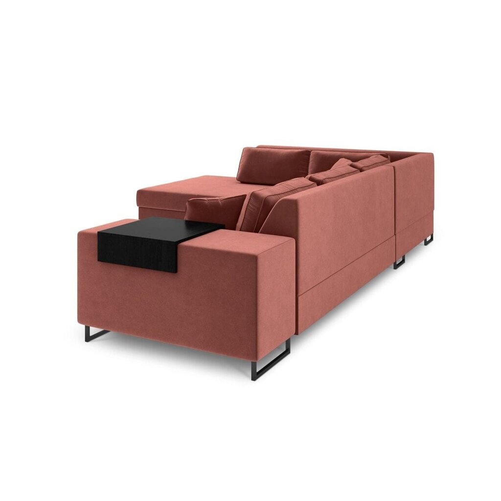 Kairinė kampinė sofa Velvet Dolomite XL, 277x220x74 cm, rožinė цена и информация | Minkšti kampai | pigu.lt