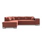 Kairinė kampinė sofa Velvet Dolomite XL, 277x220x74 cm, rožinė цена и информация | Minkšti kampai | pigu.lt