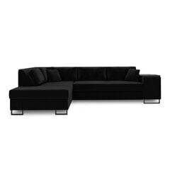 Левосторонний угловой диван Velvet Dolomite XL, 277x220x74 см, черный цена и информация | Угловые диваны | pigu.lt