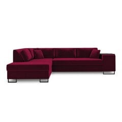 Левосторонний угловой диван Velvet Dolomite XL, 277x220x74 см, красный цена и информация | Угловые диваны | pigu.lt