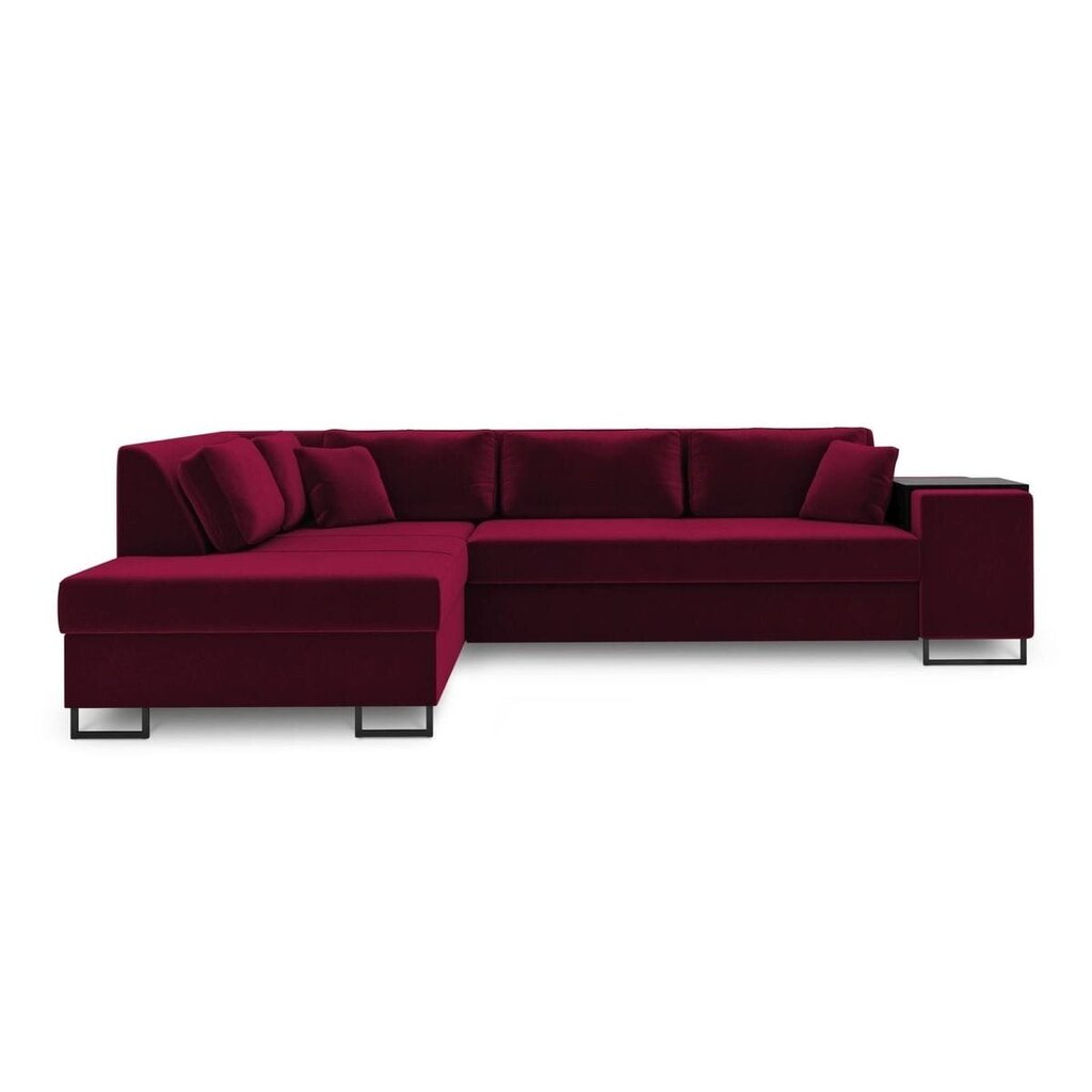 Kairinė kampinė sofa Velvet Dolomite XL, 277x220x74 cm, raudona kaina ir informacija | Minkšti kampai | pigu.lt