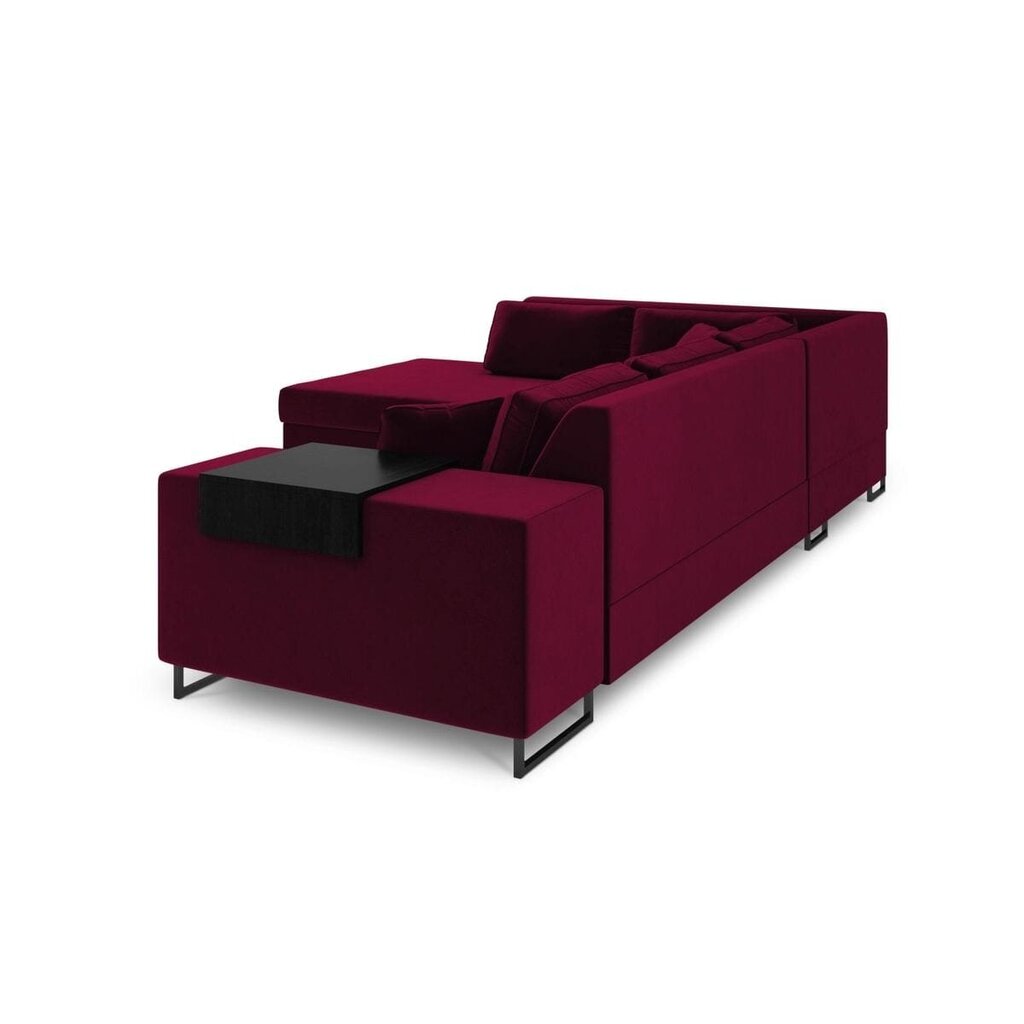 Kairinė kampinė sofa Velvet Dolomite XL, 277x220x74 cm, raudona kaina ir informacija | Minkšti kampai | pigu.lt