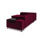 Kairinė kampinė sofa Velvet Dolomite XL, 277x220x74 cm, raudona kaina ir informacija | Minkšti kampai | pigu.lt