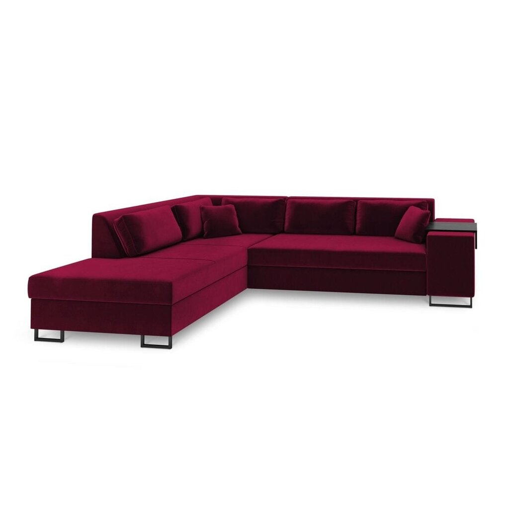Kairinė kampinė sofa Velvet Dolomite XL, 277x220x74 cm, raudona kaina ir informacija | Minkšti kampai | pigu.lt
