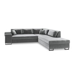 Dešininė kampinė sofa Velvet Dolomite XL, 277x220x74 cm, pilka kaina ir informacija | Minkšti kampai | pigu.lt