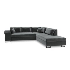 Dešininė kampinė sofa Velvet Dolomite XL, 277x220x74 cm, tamsiai pilka kaina ir informacija | Minkšti kampai | pigu.lt