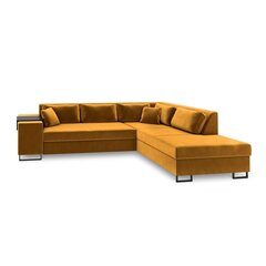 Правосторонний угловой диван Velvet Dolomite XL, 277x220x74 см, желтый цена и информация | Угловые диваны | pigu.lt