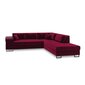 Dešininė kampinė sofa Velvet Dolomite XL, 277x220x74 cm, raudona цена и информация | Minkšti kampai | pigu.lt