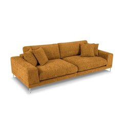 Keturvietė sofa Jog, 286x122x90 cm, geltona kaina ir informacija | Sofos | pigu.lt