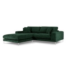 Kairinė kampinė sofa Jog, 286x242x90 cm, tamsiai žalia kaina ir informacija | Minkšti kampai | pigu.lt