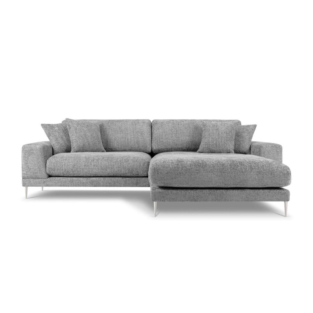 Dešininė kampinė sofa Jog, 286x242x90 cm, pilka kaina ir informacija | Minkšti kampai | pigu.lt
