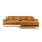 Dešininė kampinė sofa Jog, 286x242x90 cm, geltona цена и информация | Minkšti kampai | pigu.lt