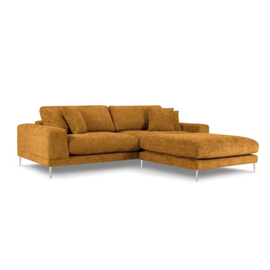 Dešininė kampinė sofa Jog, 286x242x90 cm, geltona цена и информация | Minkšti kampai | pigu.lt