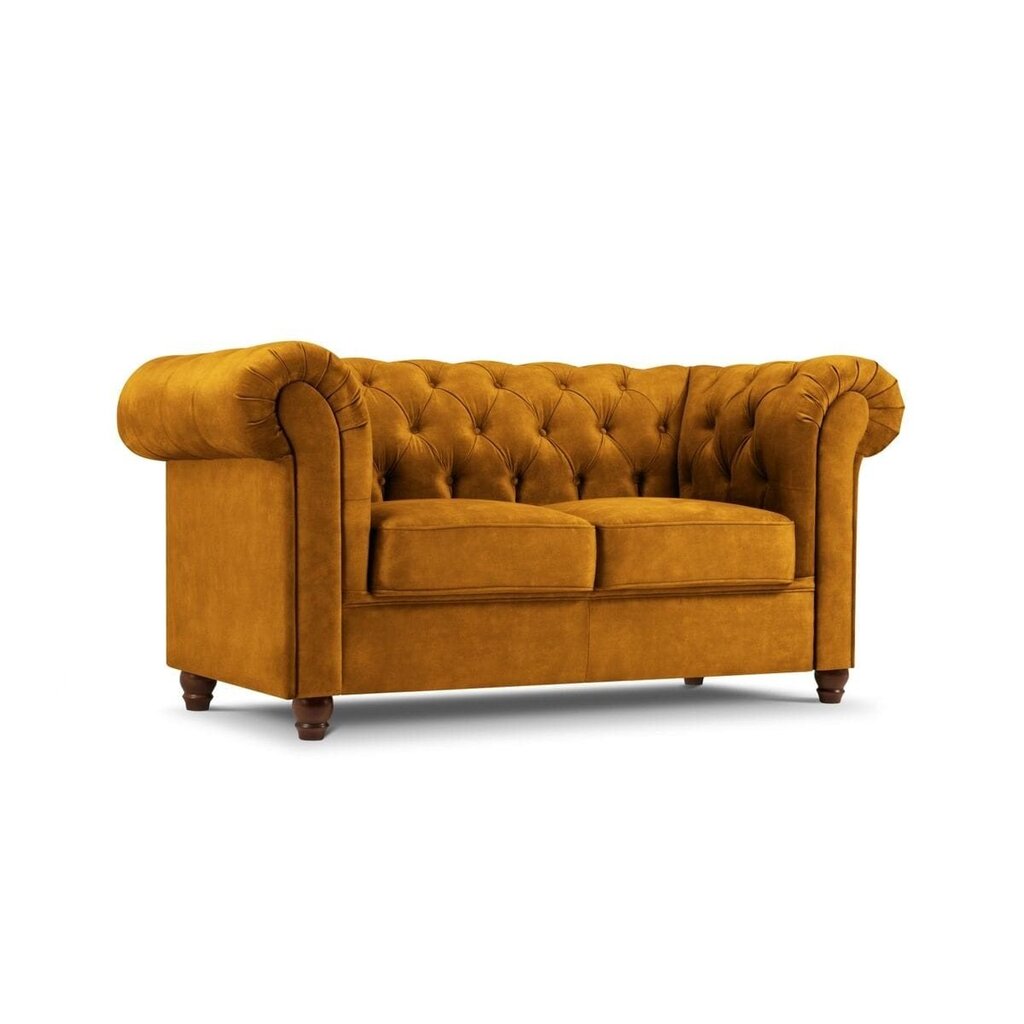 Dvivietė sofa Lapis, 170x90x80, geltona kaina ir informacija | Sofos | pigu.lt