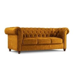 Trivietė sofa Lapis, 224x90x80, geltona kaina ir informacija | Sofos | pigu.lt