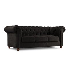 Trivietė sofa Lapis, 224x90x80, tamsiai pilka kaina ir informacija | Sofos | pigu.lt