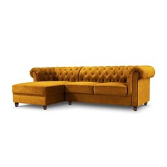 Kairinė kampinė sofa Lapis, 278x150x80 cm, geltona kaina ir informacija | Minkšti kampai | pigu.lt