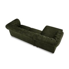 Kairinė kampinė sofa Lapis, 278x150x80 cm, tamsiai žalia kaina ir informacija | Minkšti kampai | pigu.lt