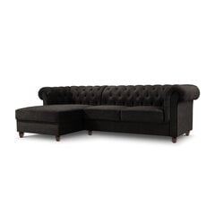 Kairinė kampinė sofa Lapis, 278x150x80 cm, tamsiai pilka kaina ir informacija | Minkšti kampai | pigu.lt