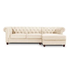 Dešininė kampinė sofa Lapis, 278x150x80 cm, smėlio kaina ir informacija | Minkšti kampai | pigu.lt