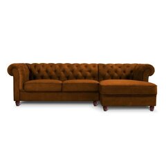 Dešininė kampinė sofa Lapis, 278x150x80 cm, ruda kaina ir informacija | Minkšti kampai | pigu.lt