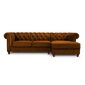 Dešininė kampinė sofa Lapis, 278x150x80 cm, ruda kaina ir informacija | Minkšti kampai | pigu.lt