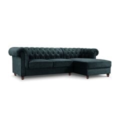 Dešininė kampinė sofa Lapis, 278x150x80 cm, tamsiai mėlyna kaina ir informacija | Minkšti kampai | pigu.lt