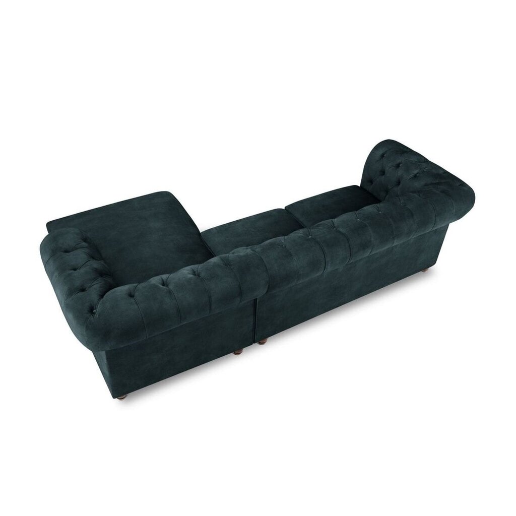 Dešininė kampinė sofa Lapis, 278x150x80 cm, tamsiai mėlyna kaina ir informacija | Minkšti kampai | pigu.lt