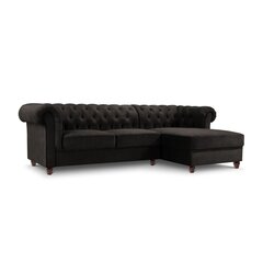 Dešininė kampinė sofa Lapis, 278x150x80 cm, tamsiai pilka kaina ir informacija | Minkšti kampai | pigu.lt