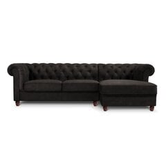 Dešininė kampinė sofa Lapis, 278x150x80 cm, tamsiai pilka kaina ir informacija | Minkšti kampai | pigu.lt