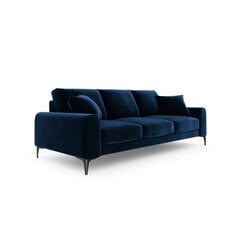 Trivietė sofa Velvet Larnite, 222x102x90 cm, tamsiai mėlynos spalvos kaina ir informacija | Sofos | pigu.lt