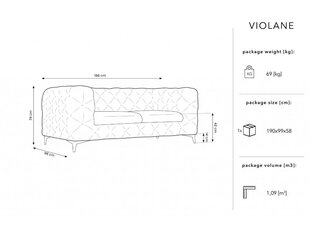 Sofa Micadoni Home Violane, smėlio spalvos kaina ir informacija | Sofos | pigu.lt