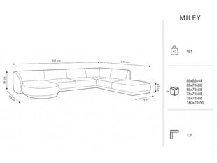 Мягкий уголок Micadoni Home Miley, серый цена и информация | Угловые диваны | pigu.lt
