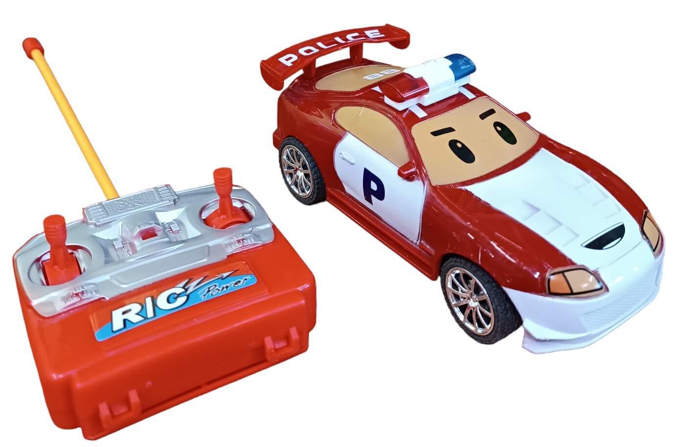 Radijo bangomis valdomas automobilis policijos automobilis, raudonas kaina ir informacija | Žaislai berniukams | pigu.lt