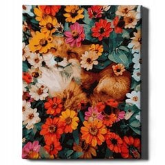 Картина по номерам На Раме "Лиса в цветах" Oh Art! 40x50 см цена и информация | Живопись по номерам | pigu.lt