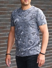 Marškinėliai vyrams J.Style Grey 8T237-5, pilki kaina ir informacija | Vyriški marškinėliai | pigu.lt