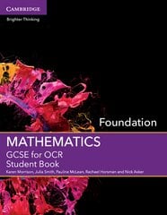 GCSE Mathematics for OCR Foundation Student Book, Foundation, GCSE Mathematics for OCR Foundation Student Book цена и информация | Книги для подростков  | pigu.lt